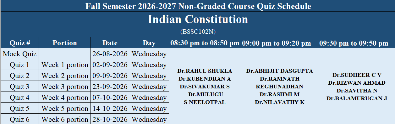 Ethics and Values Schedule